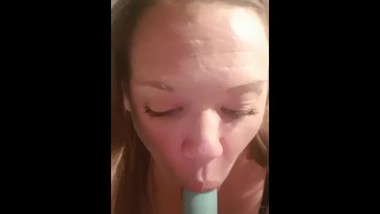 Little sister sucking whilst I watch