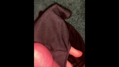 JERKING OFF WITH MY STEPMOMS PANTIES (CAME TOO EARLY)