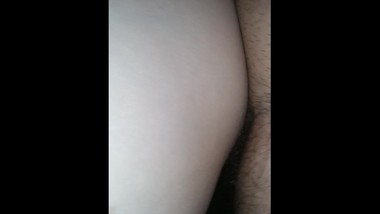 A. Lover bends over Jenny Leigh and fucks her from behind.