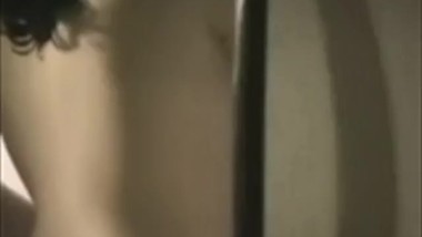 Window Peep - Massive Tits MILF Topless in Kitchen