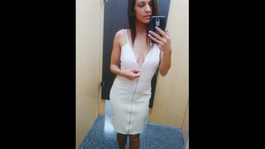 Unzipping myself in the dressing room