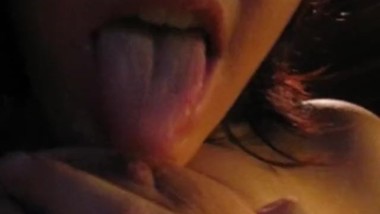 I touch and lick my big boobs :)