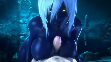Queen Nualia give's a lucky slave a titty fuck service has sound
