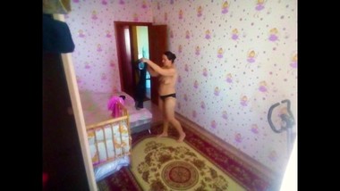 Spying on my stepmother how she changes her underwear - MyNakedStepmother