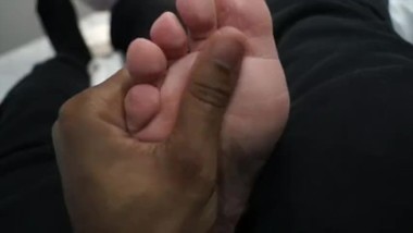 PLAYING WITH MY STEP MOMS WRINKLED FOOT