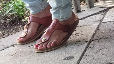 Candid feet