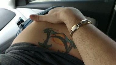 Mom's best friend in public parking lot